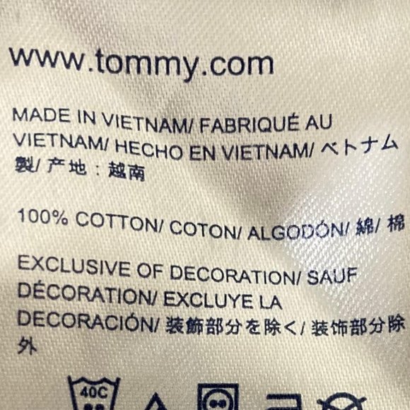 Tommy Hilfiger Medium V Neck Short Sleeve Striped T Shirt - Picture 5 of 6